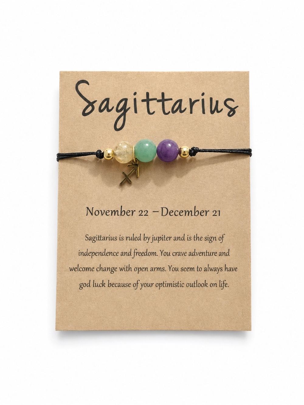 Sagittarius Zodiac Crystal Bracelet #witch #occult #hippie